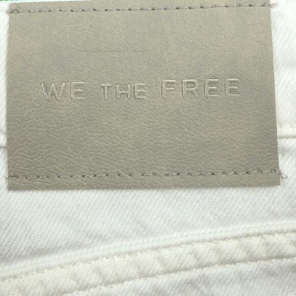 Free People We The Free Lovefool Boho Jeans Ultra Wide Leg Flare Cream Womens 29 - Picture 5 of 6